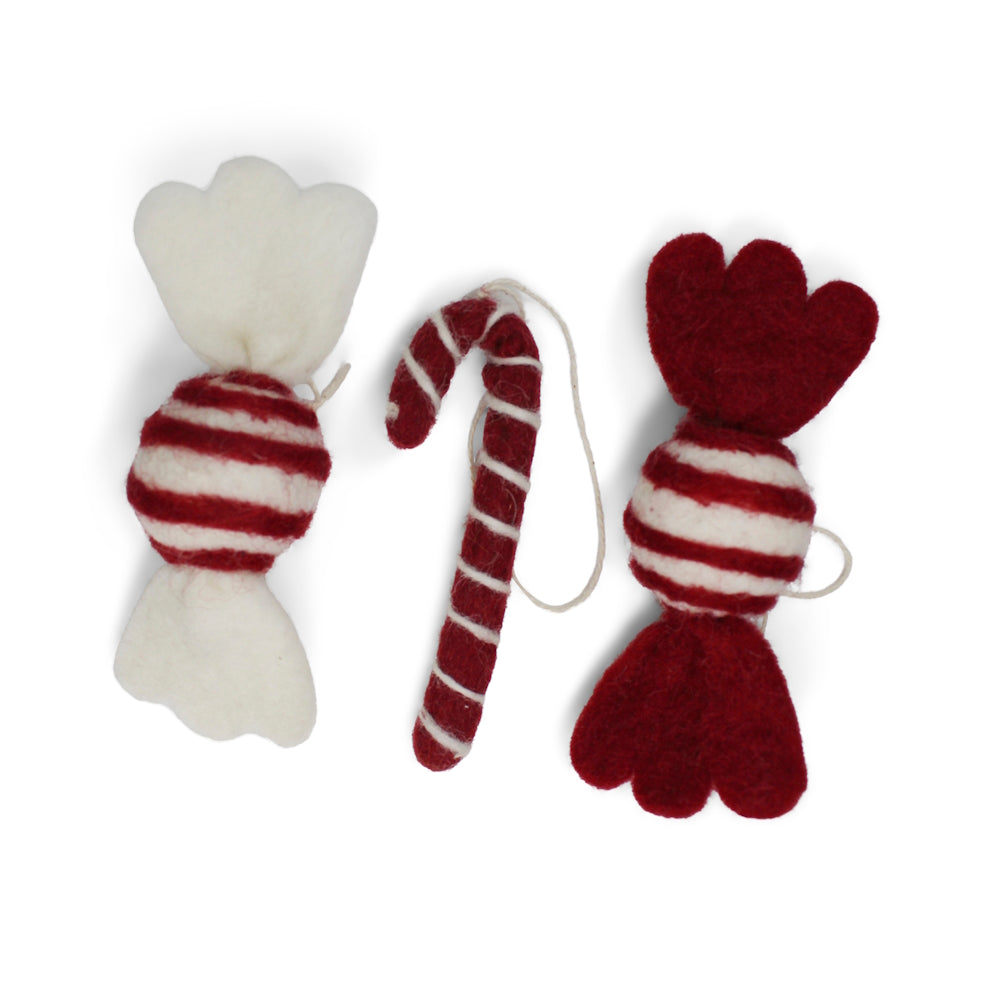Candy Felt Decoration Mixed 3pk
