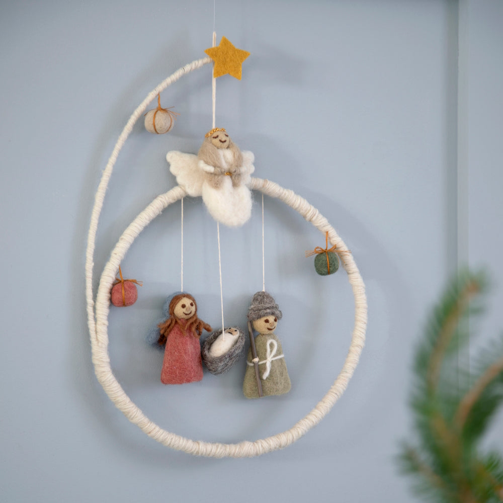 Nativity Felted Mobile
