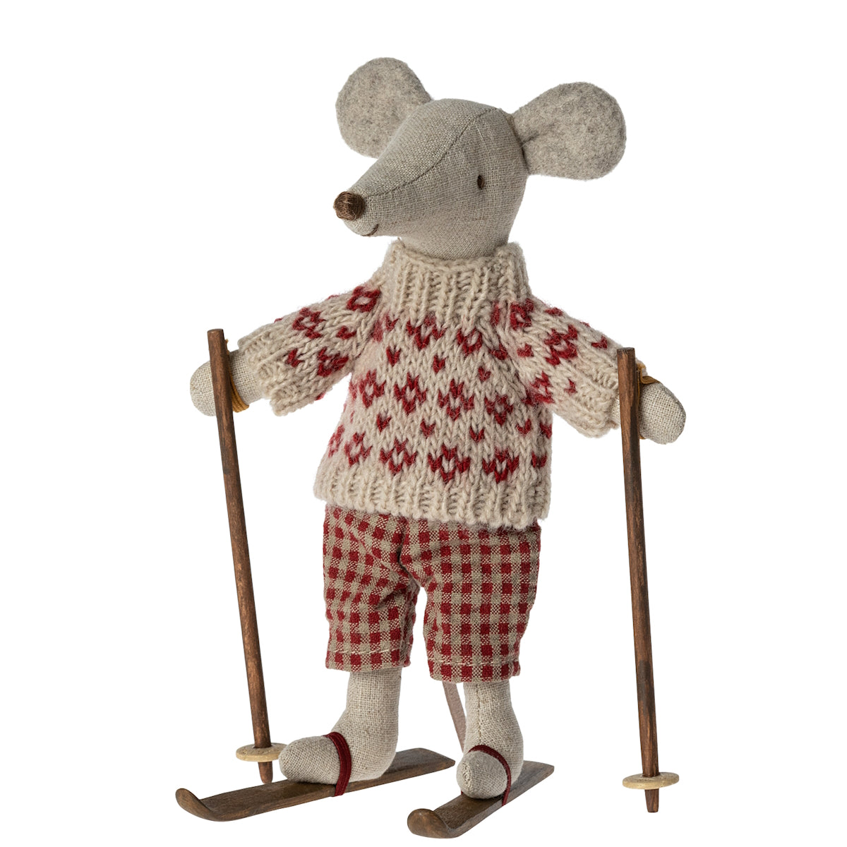 Winter Mouse with Skis Mum