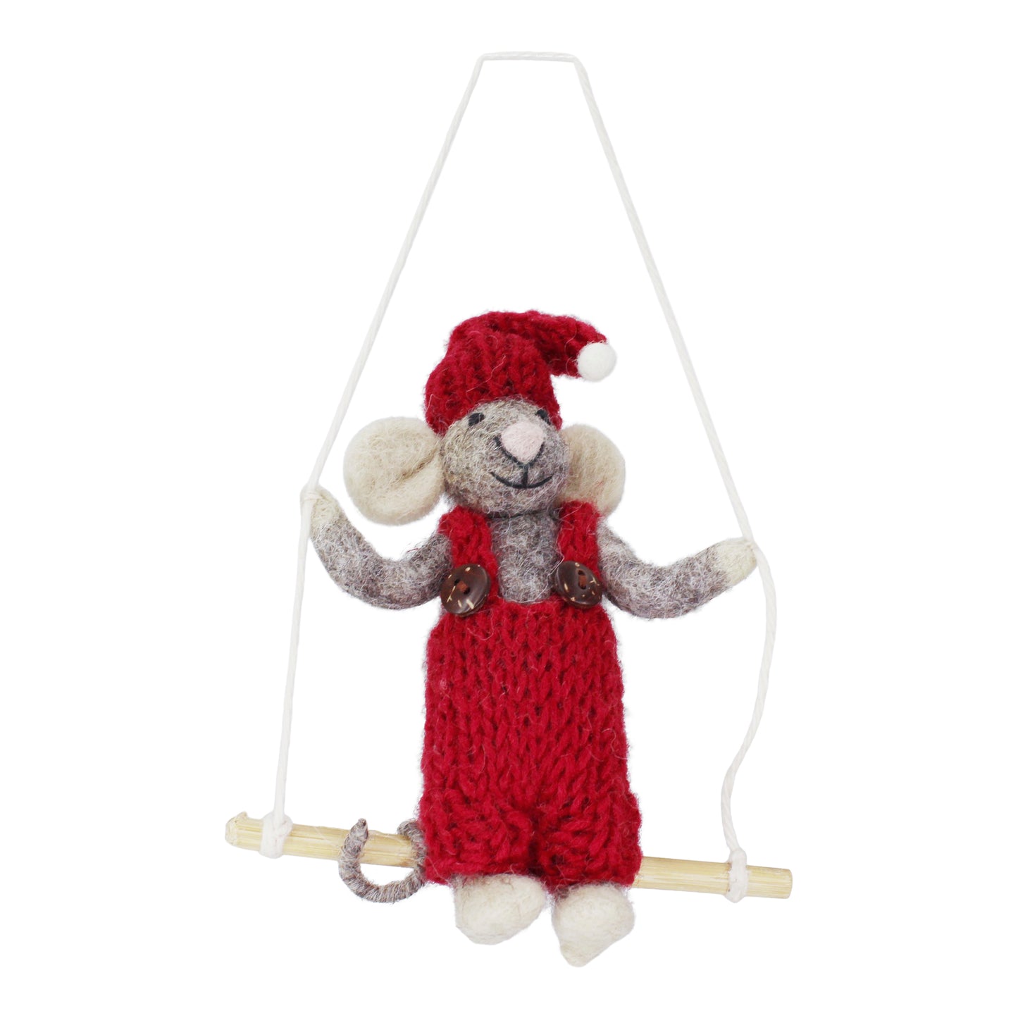 Mouse Boy Small on Swing Decoration