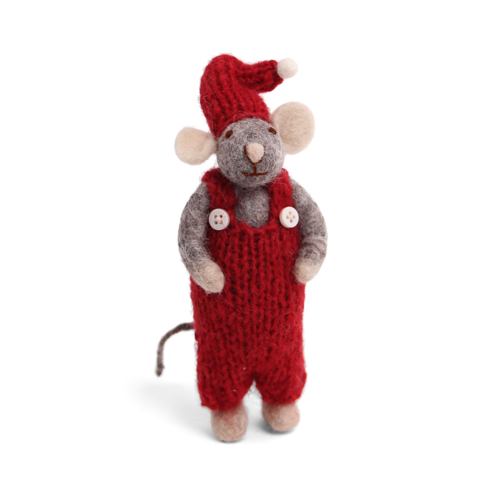 Mouse Boy Small Grey w/Red Pants