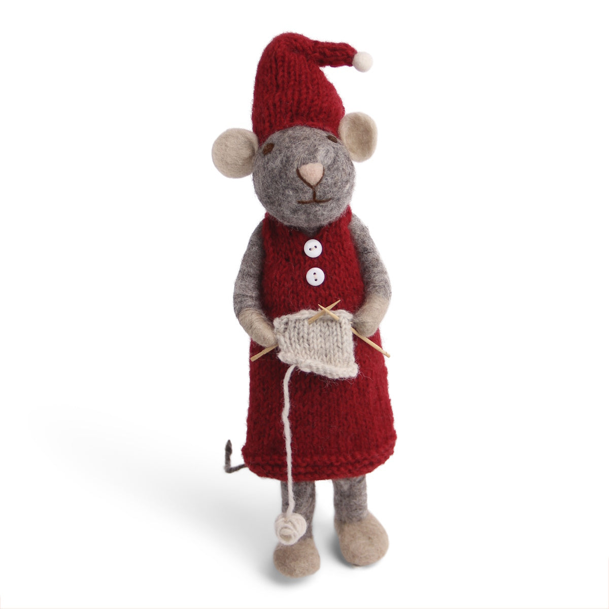 Mouse Girl Big Grey Knitting
