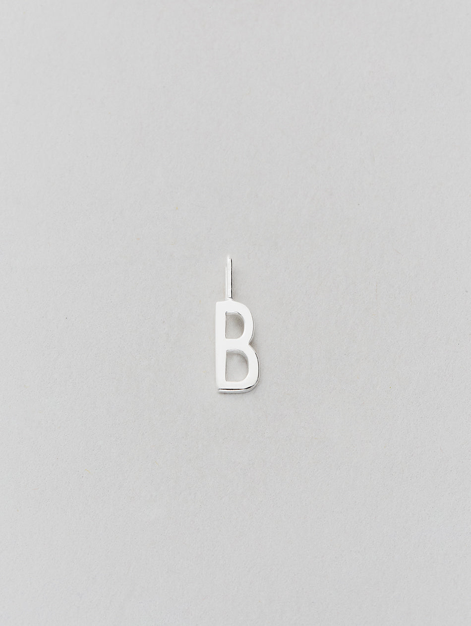 Charm Silver 10mm A-Z