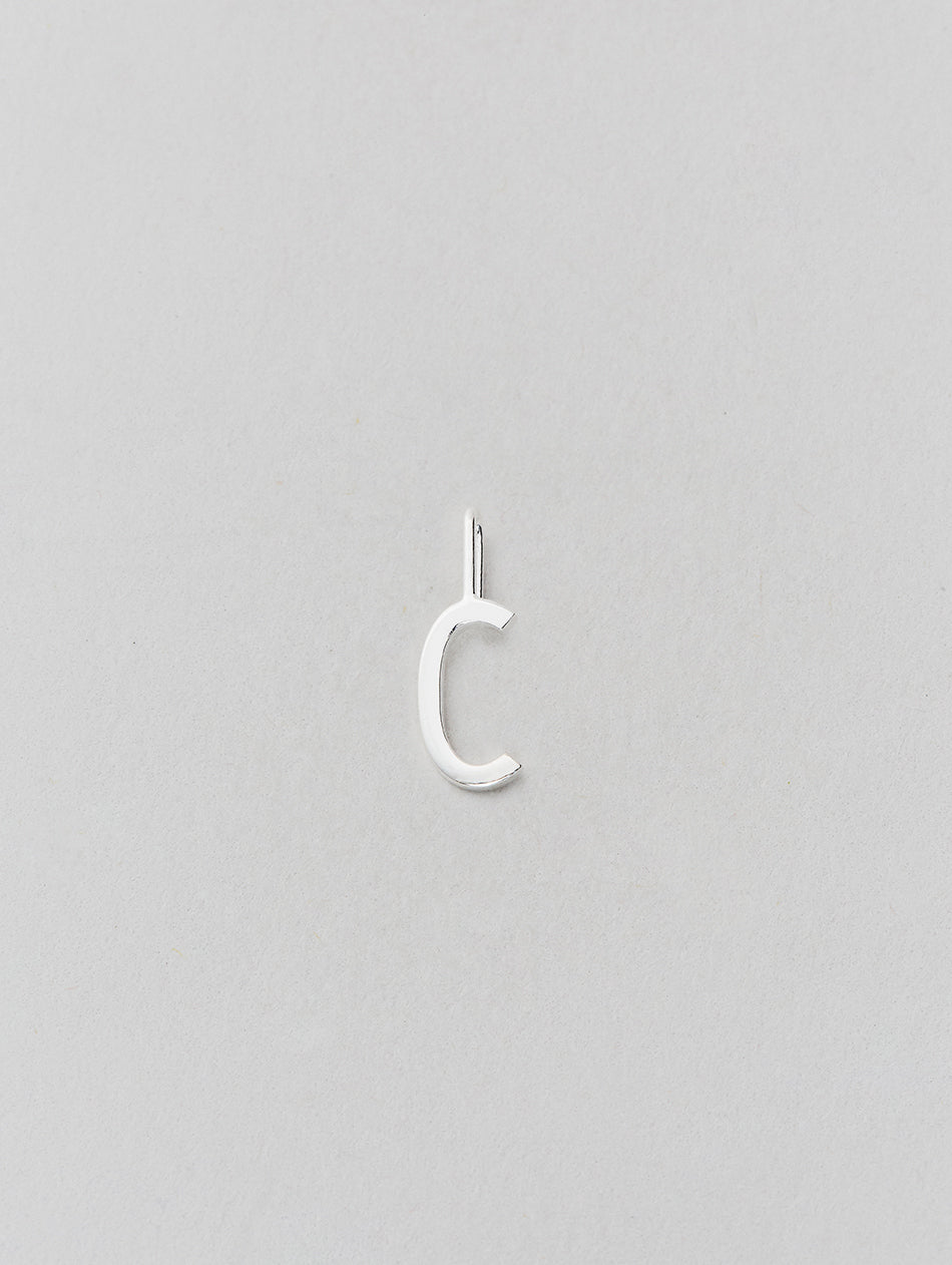 Charm Silver 10mm A-Z