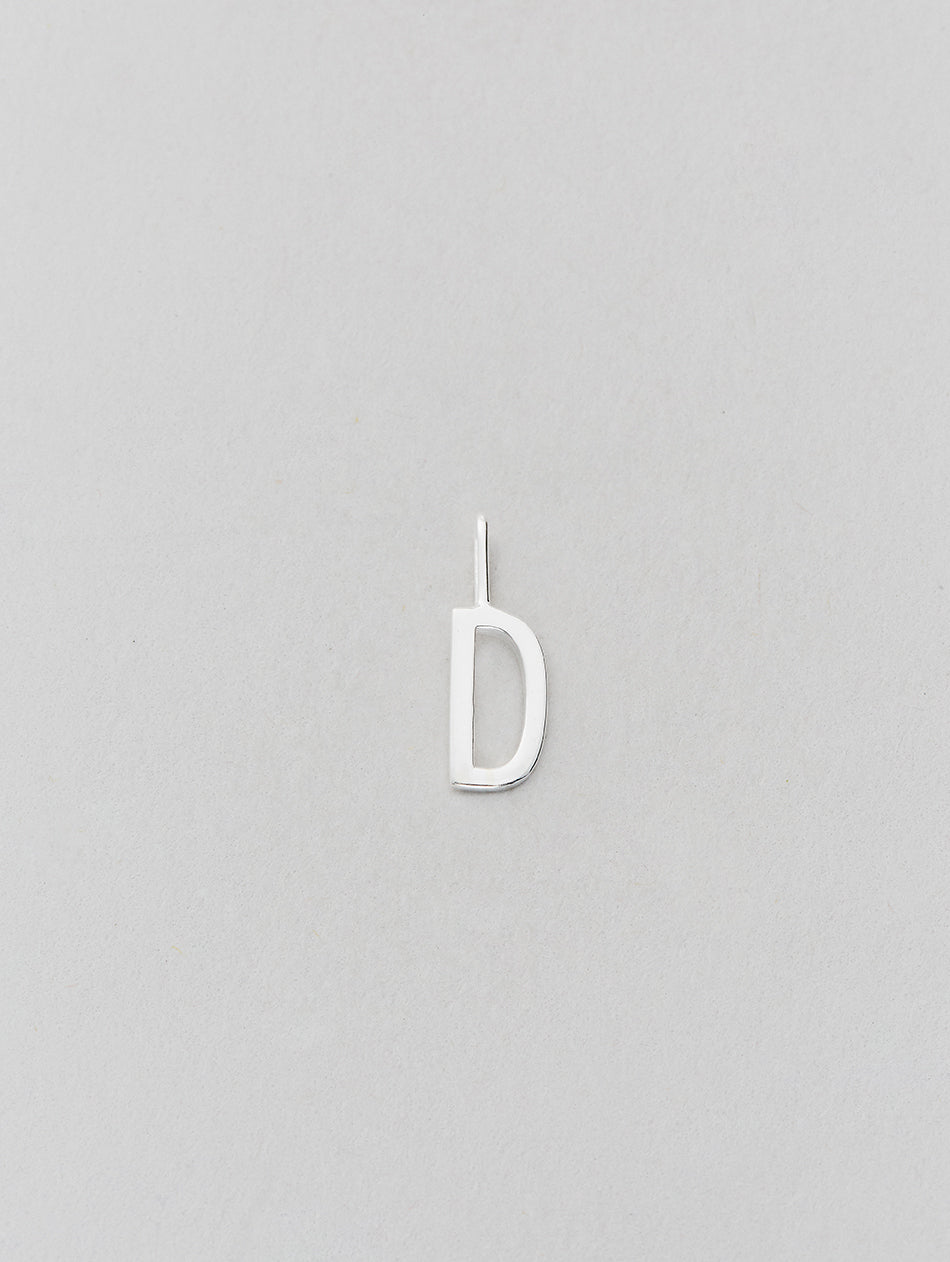 Charm Silver 10mm A-Z
