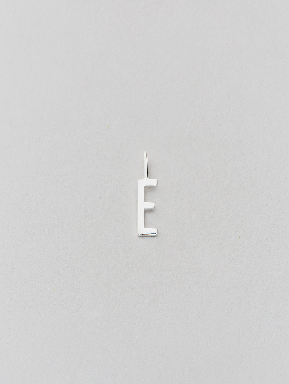 Charm Silver 10mm A-Z