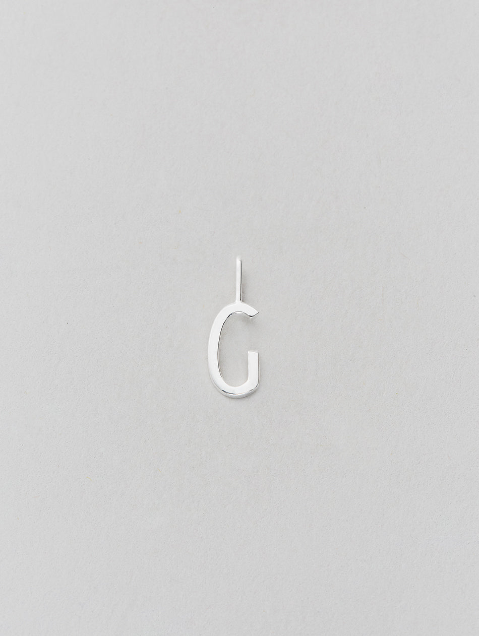 Charm Silver 10mm A-Z