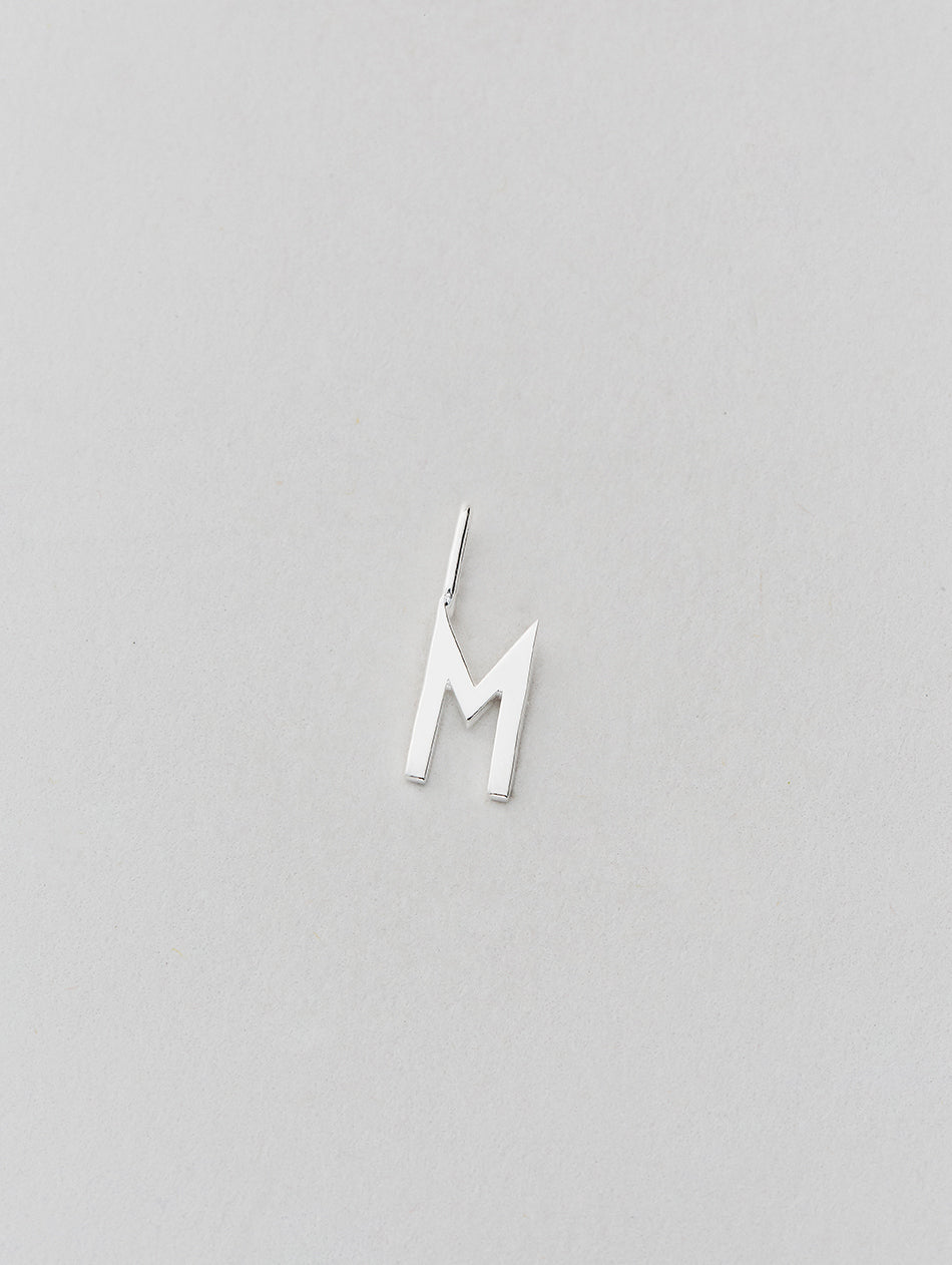 Charm Silver 10mm A-Z