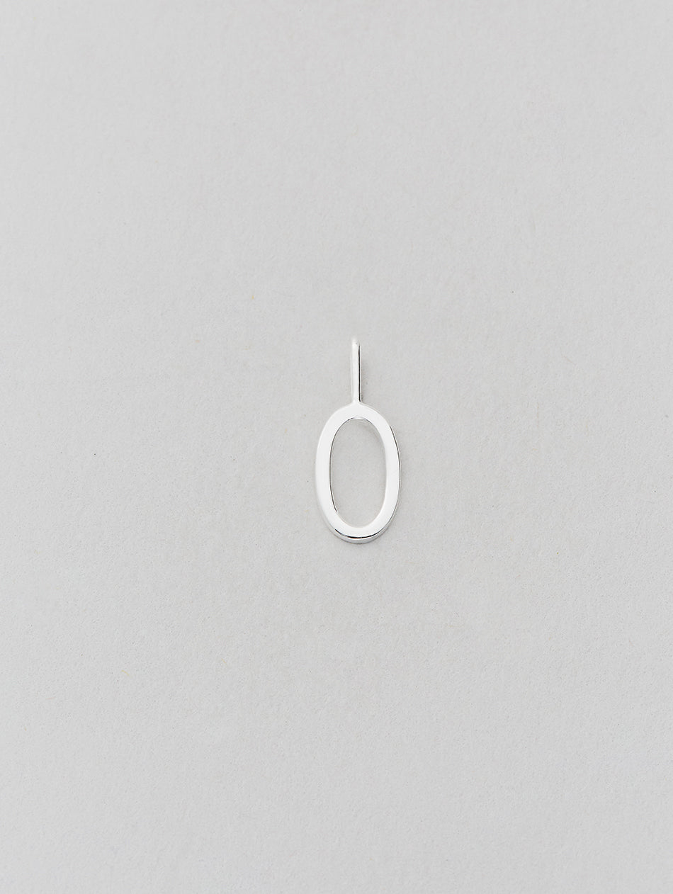 Charm Silver 10mm A-Z