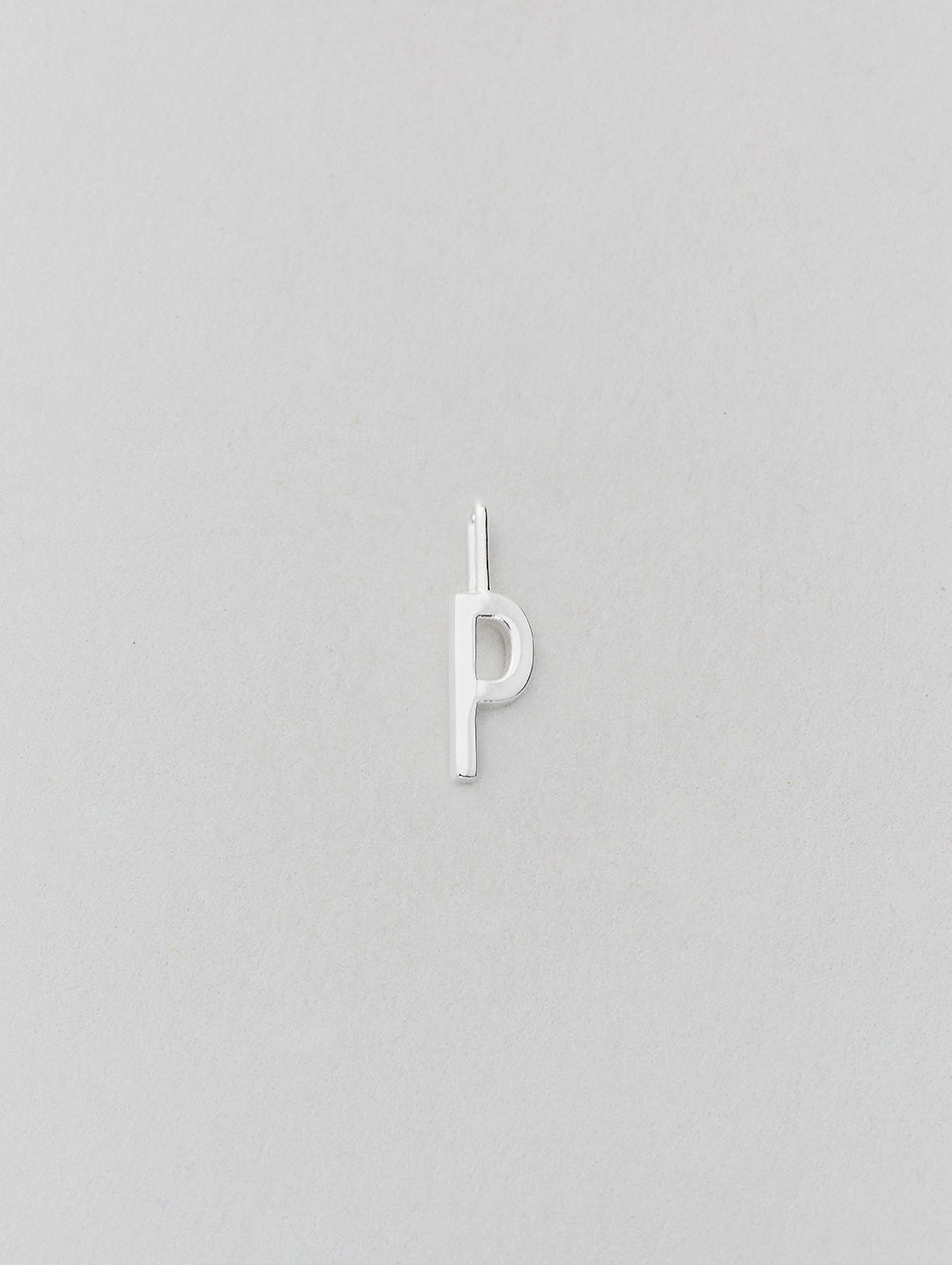 Charm Silver 10mm A-Z