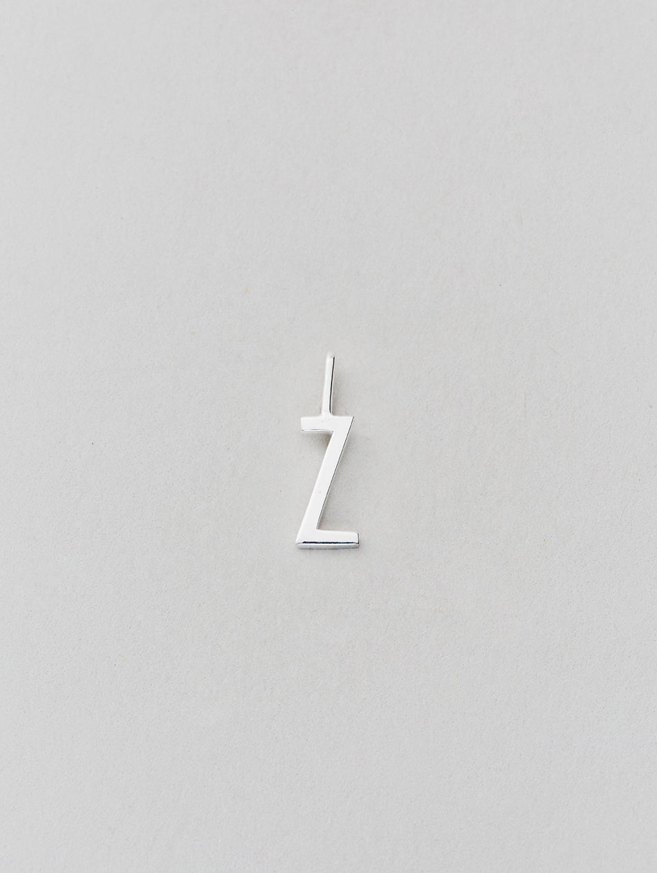 Charm Silver 10mm A-Z