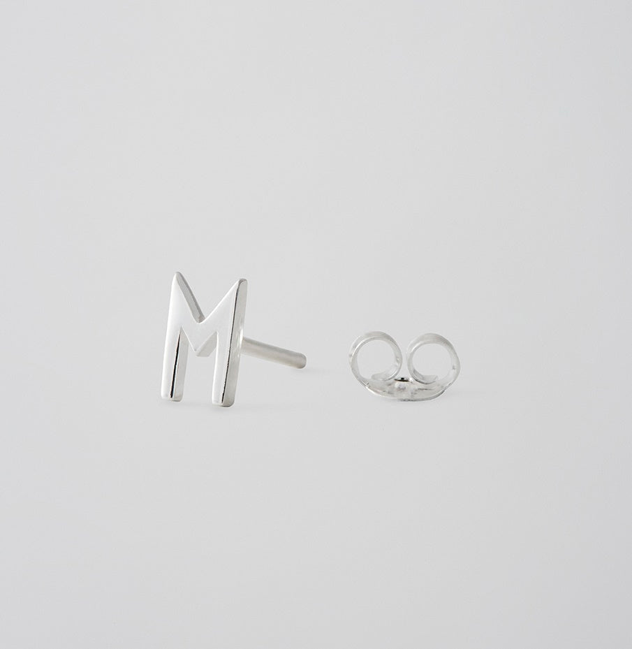 Earring Stud Silver A-Z