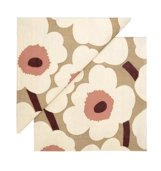 Unikko Cream Rose Cocktail Napkin
