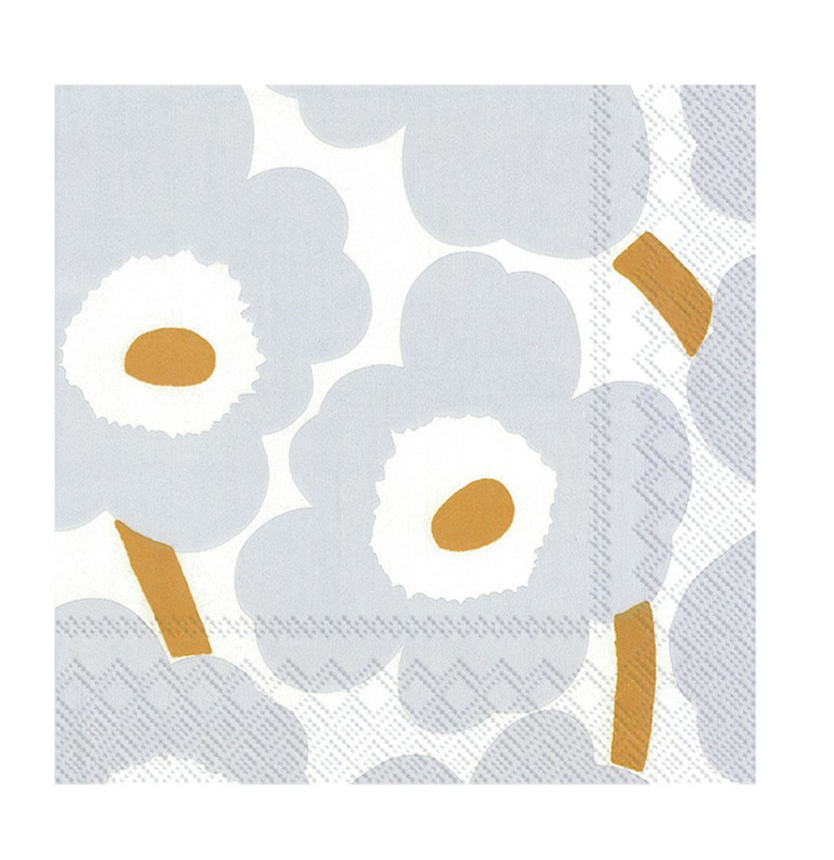 Unikko White Silver Napkin