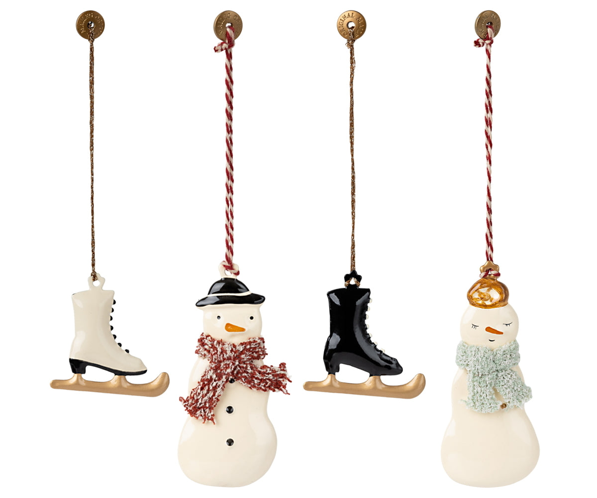 Metal Ornament Set Winter Wonderland