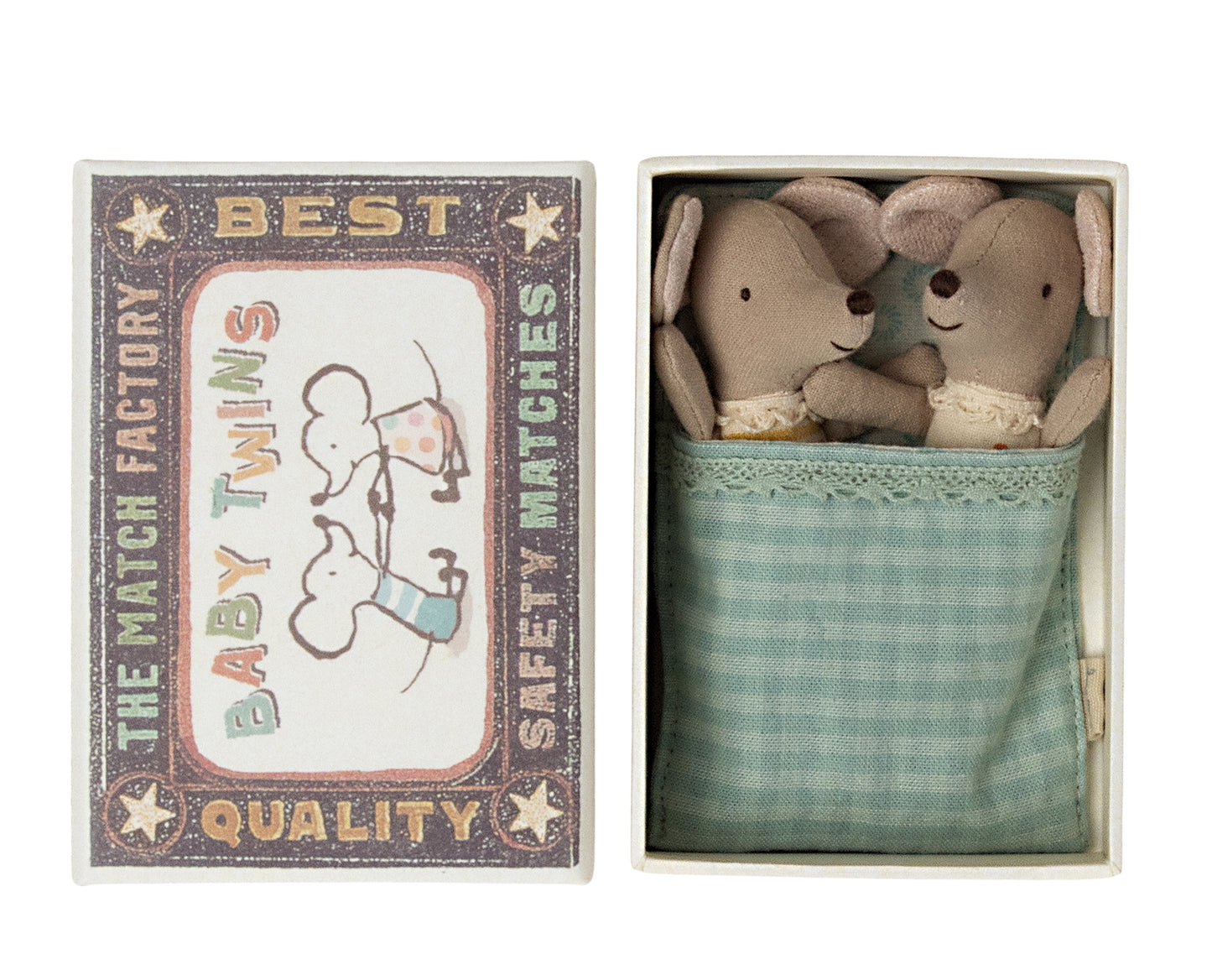 Twins Baby Mice in Matchbox