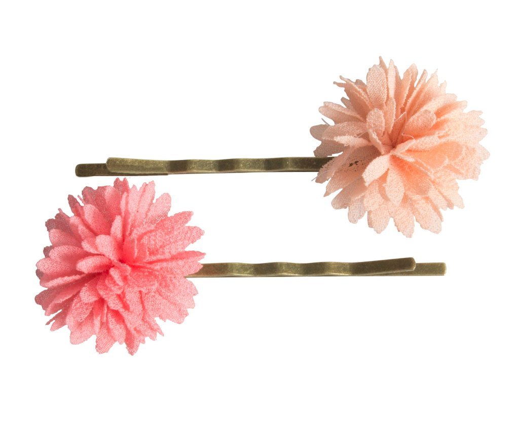Chiffon Flower Bobby Pin rose