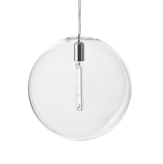 Luna Pendant Lamp Large Clear 40cm with bulb