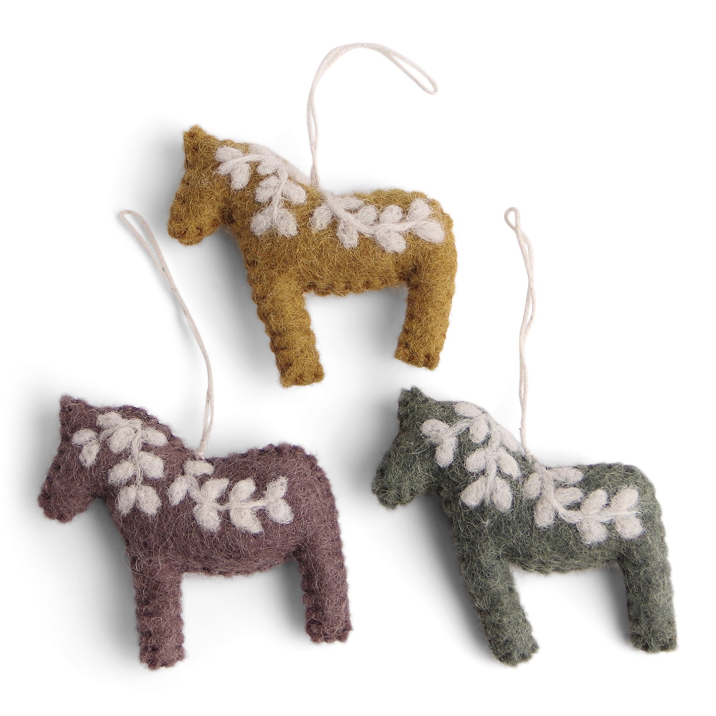 Dala Horse Colours Decoration 3pk
