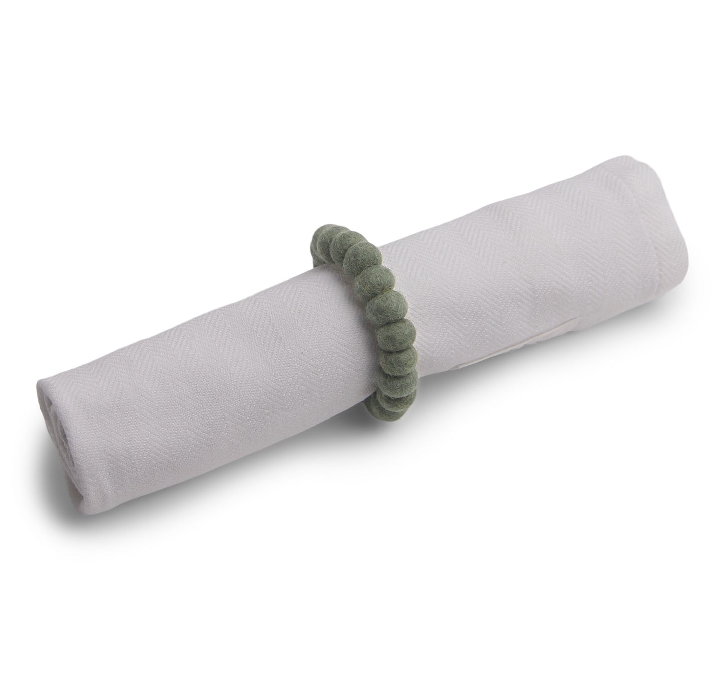 Napkin Ring 2pk felt green