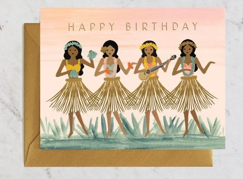 Hula Birthday Card