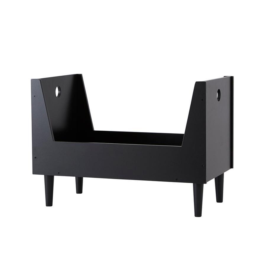 Retro Wooden Dolls Play Bed dark