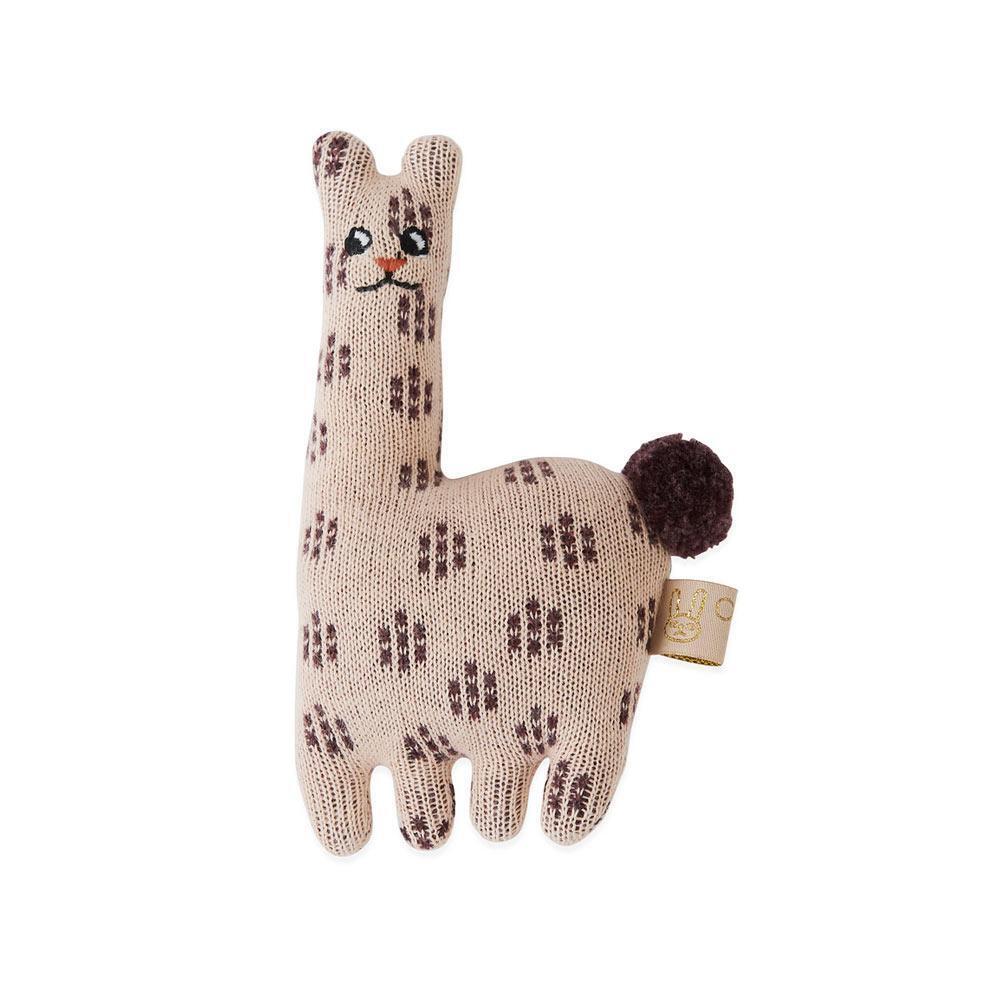 Lama Cotton Baby Rattle