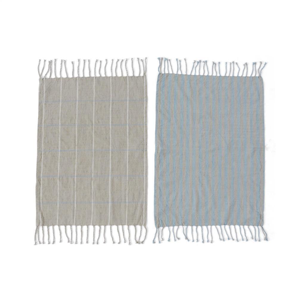 Gobi Organic Cotton Tea Towel 2pk Grey