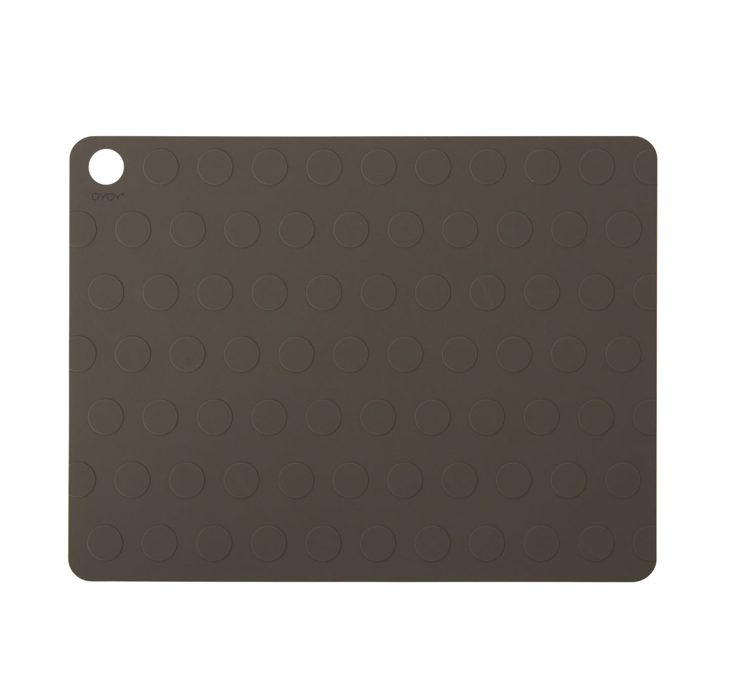 Dot Placemat Silicone 2pk Dark Brown