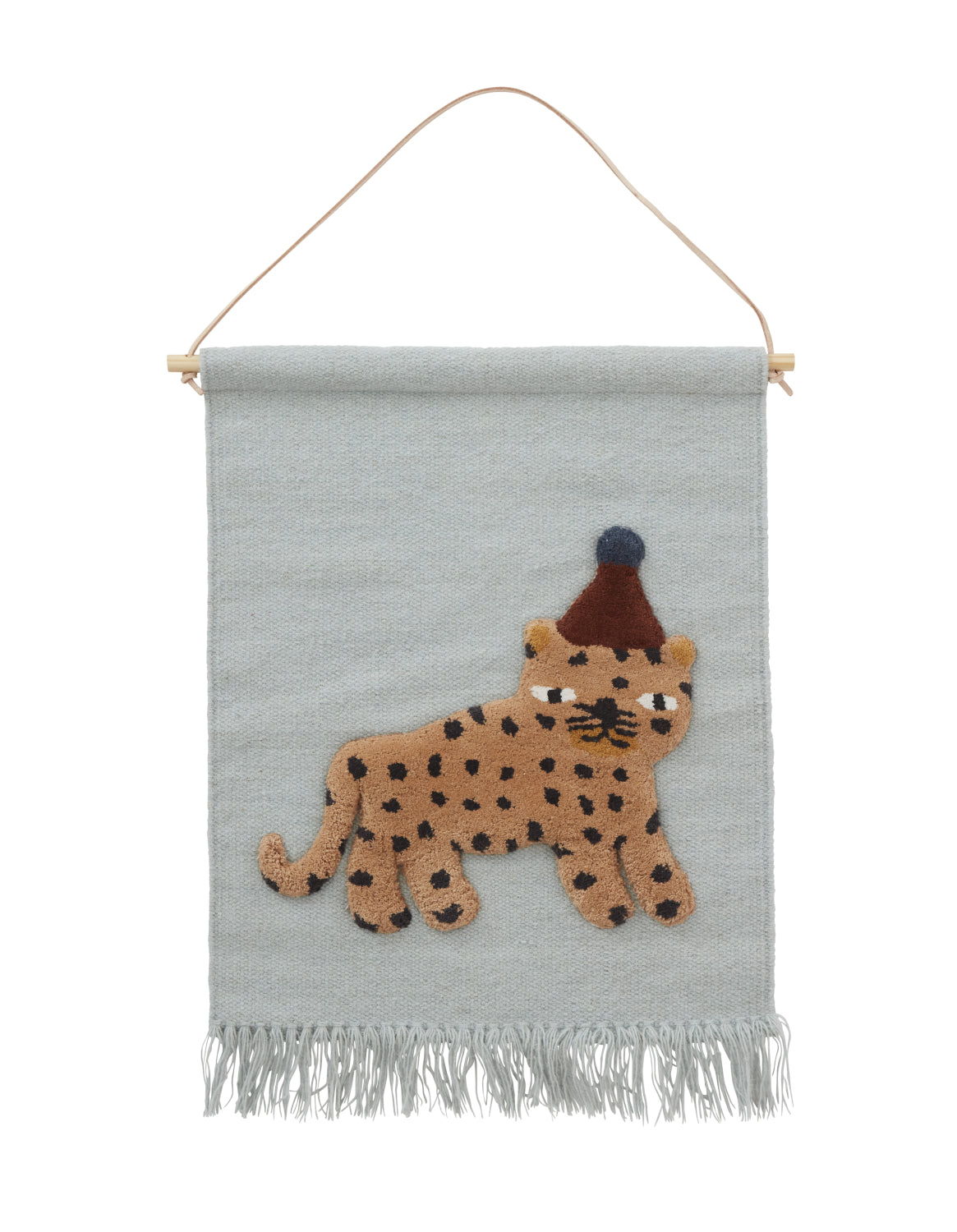 Leopard Wallhanger Dusty Blue