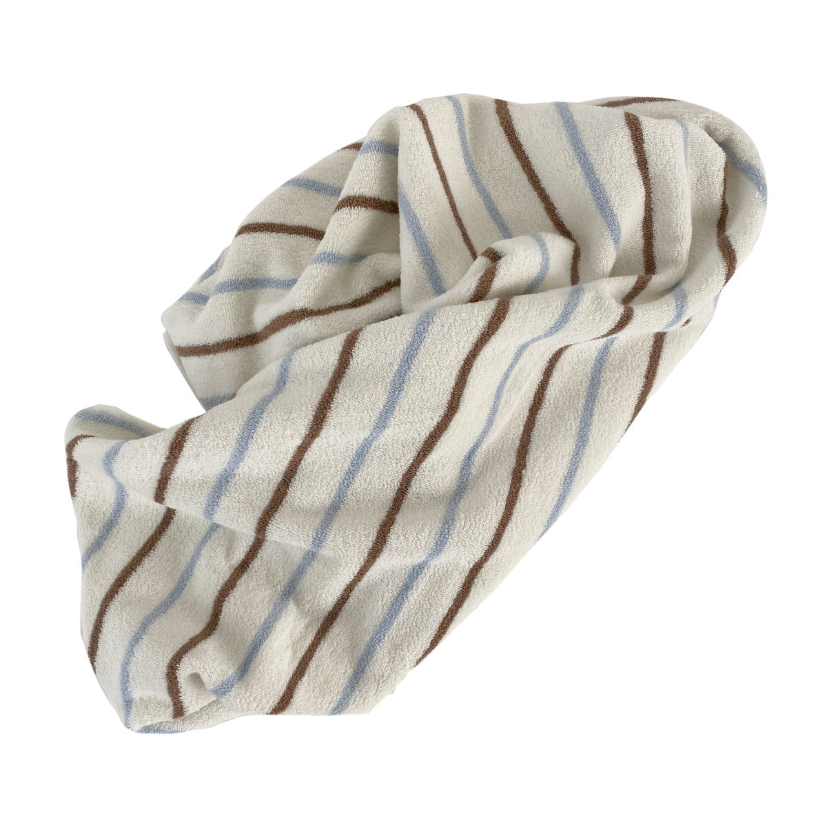 Raita Organic Cotton Bath Sheet Caramel-Light Blue