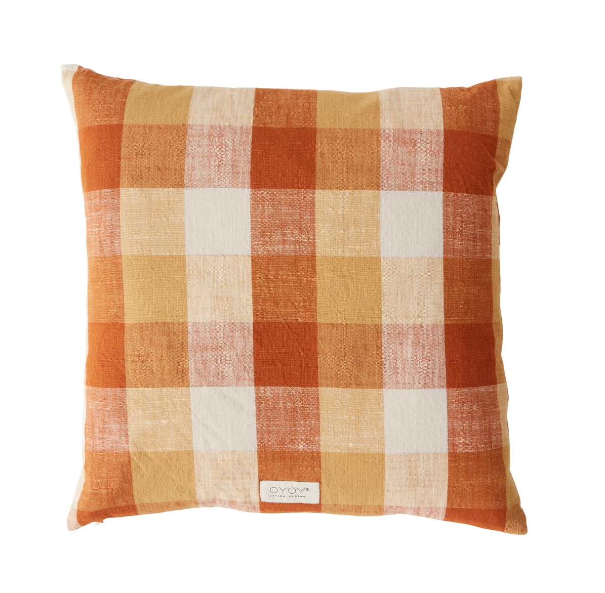Kyoto Checker Cushion Dark Sienna