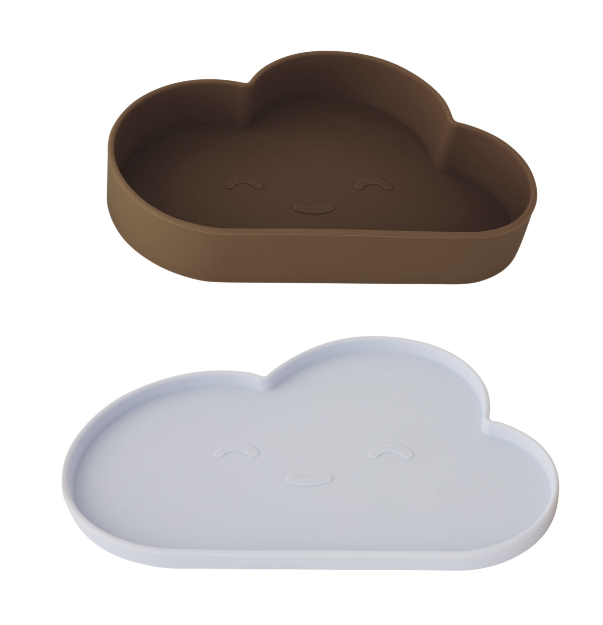 Cloud Silicone Kids Plate & Bowl Set Blue