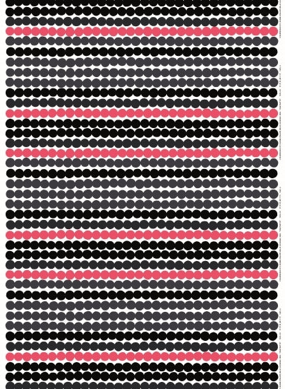 Marimekko Rasymatto Fabric pink-grey-black