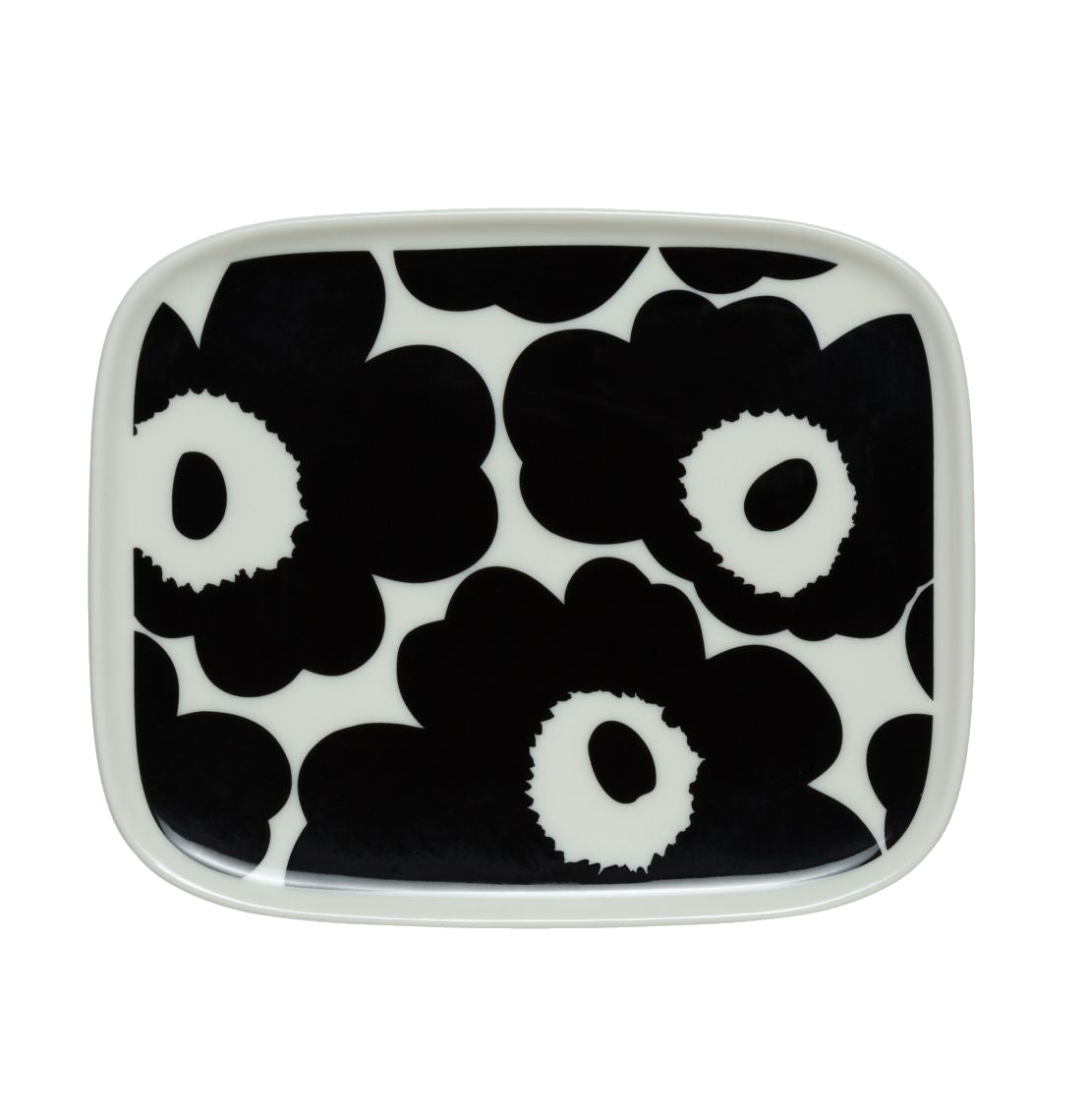 Unikko Plate 15x12 white-black