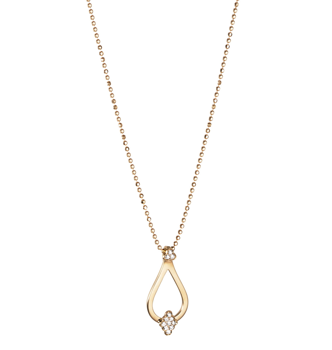 White gold store drop necklace