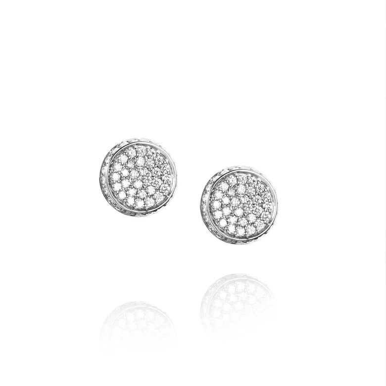 Love Bowl Mini & Stars Earrings White Gold