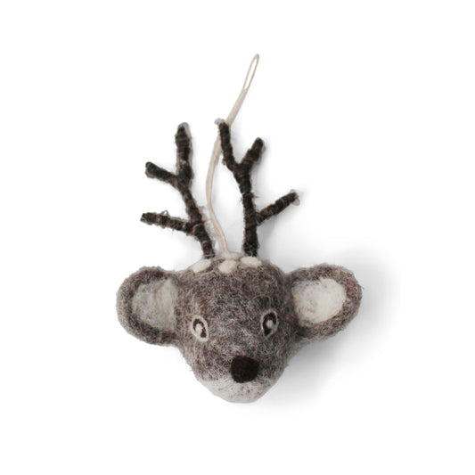 Gry & Sif Bambi Felt Decoration grey