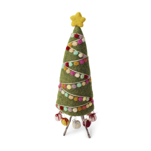 Christmas Tree Felt with Garland 35cm