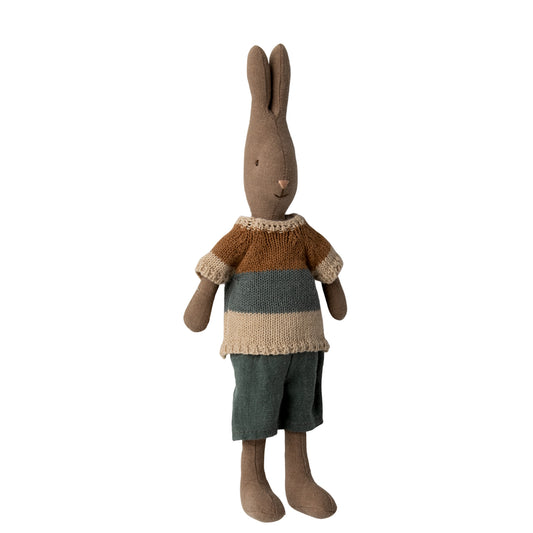 Maileg Rabbit Size 2 Brown Shirt And Shorts