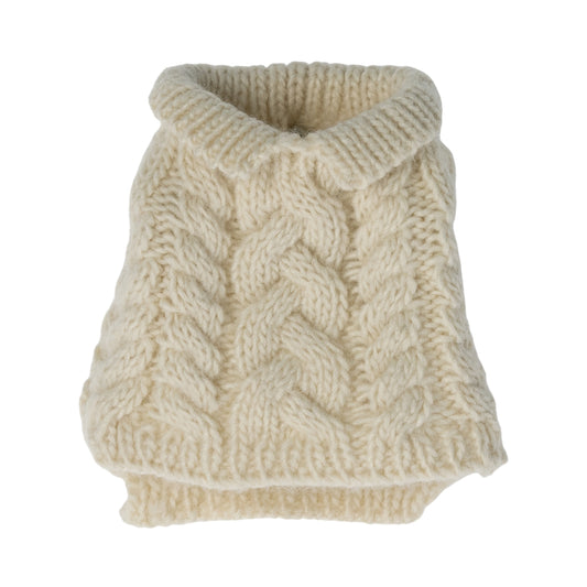 Maileg Dog Plush Sweater off-white