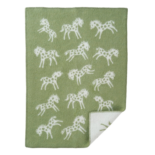 Klippan-pony-wool-baby-blanketSage