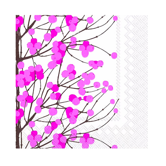 Marimekko-lumimarja-napkin-white-pink