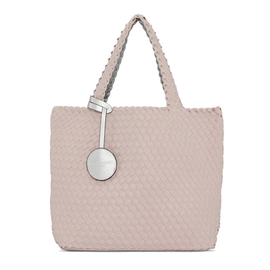 Woven Tote Bag rose-silver
