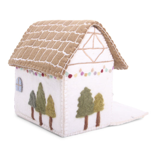 Gry & Sif Xmas Felt House with Garland Decoration