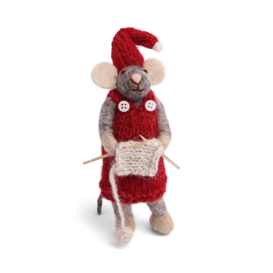 Mouse Girl Small Grey Knitting