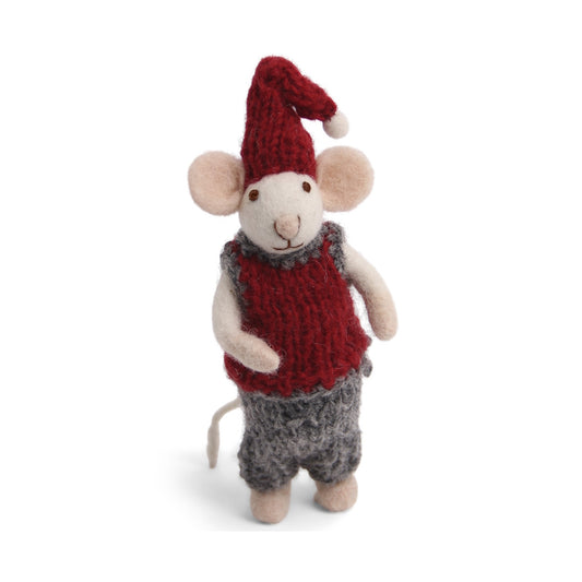 Gry & Sif Mouse Boy Small White with Vest