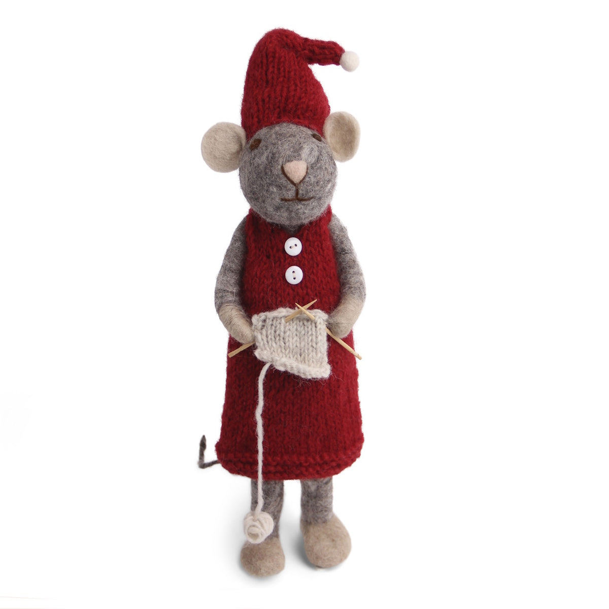 Gry & Sif Mouse Girl Extra Large Grey Knitting