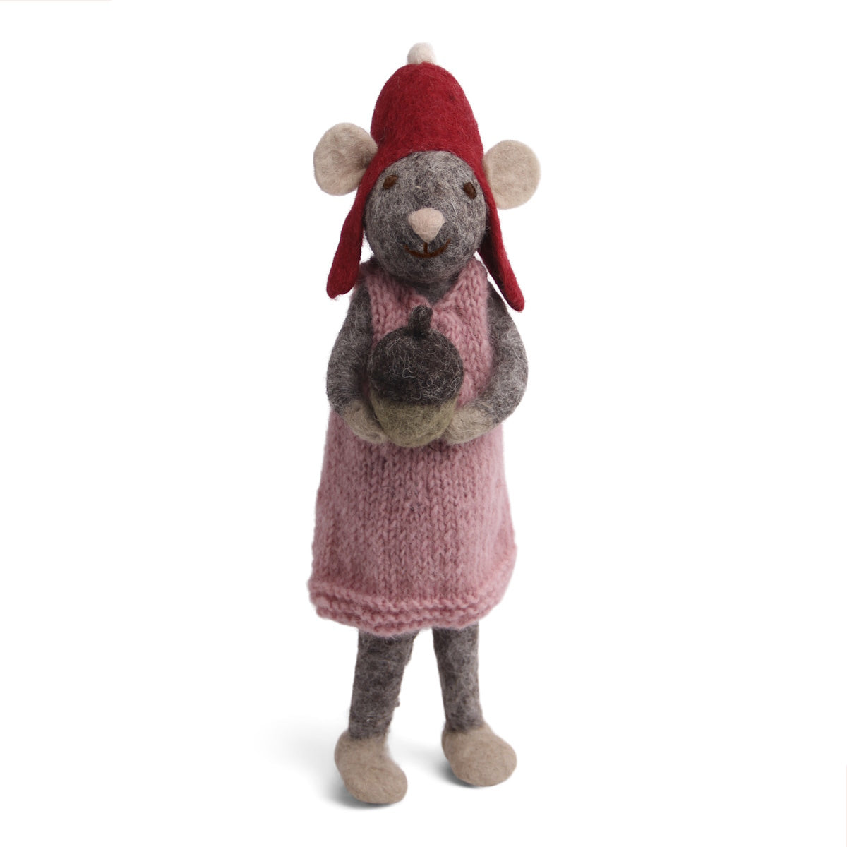 Mouse Girl Big Grey with Acorn