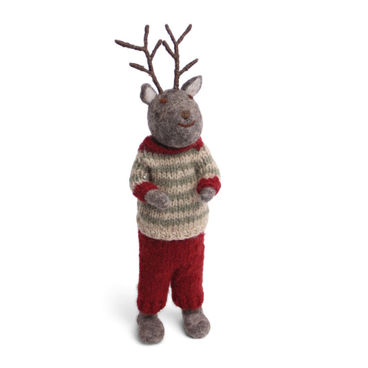 Gry & Sif Deer Boy Big Grey w/pants & sweater